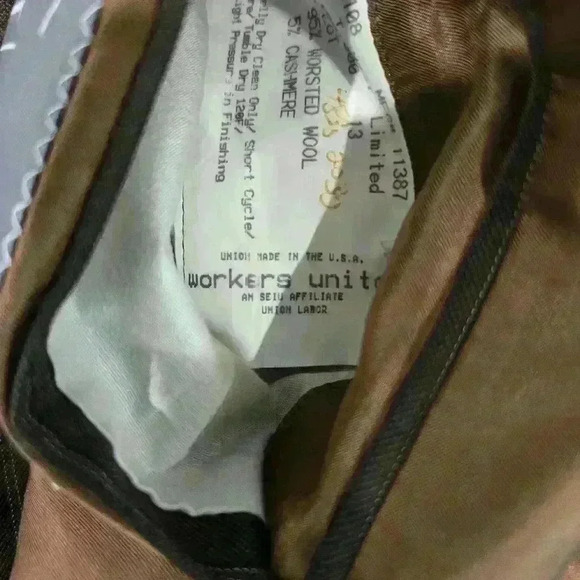 Hickey Freeman Vintage Men's 44R Jacket Sport Coat Wool Cashmere Brown Pinstripe - Picture 15 of 16